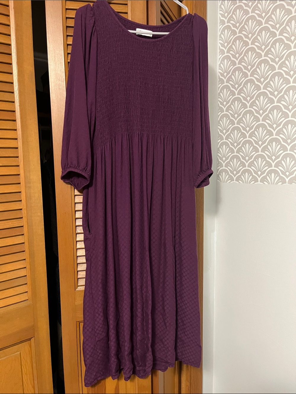 croft & barrow Plum Smocked Maxi Dress